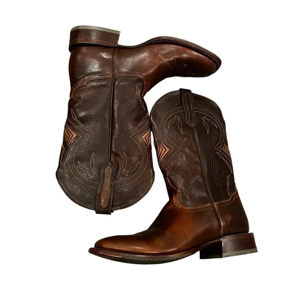 Cody James Blue Collection Western Performance Boots Broad Square Toe 11D NWOB
